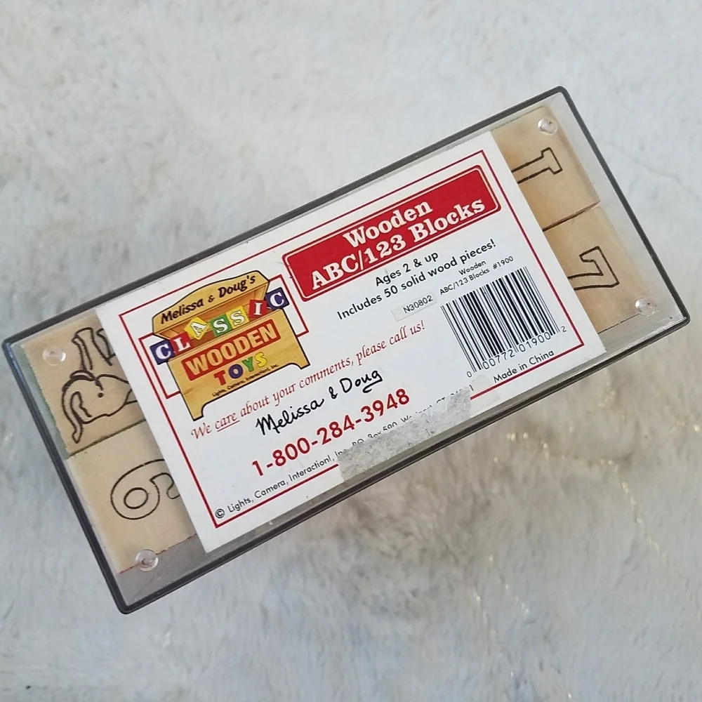 Melissa & Doug Wooden Block/Stamp Set